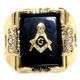 FREEMASON GP RING WITH STUNNING SIM DIAMONDS WITH GENUINE ONYX ADDED IN A STUNNING SETTING SIZE 9